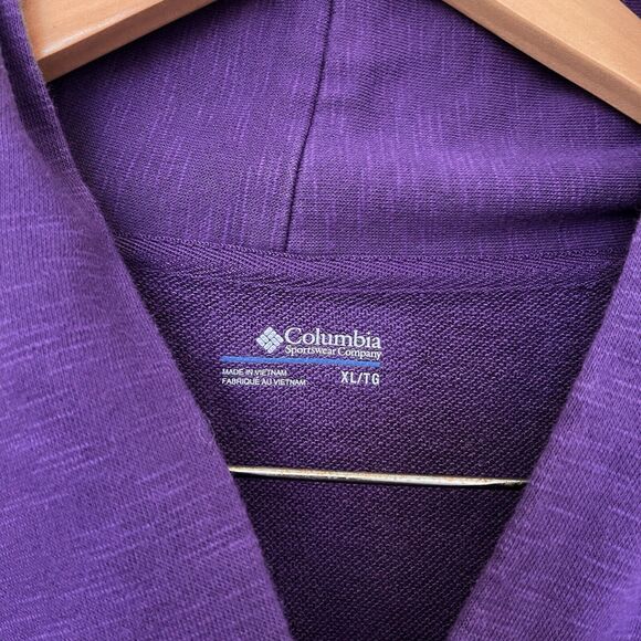Columbia Wear Everywhere XL Dress Cowl Neck Raglan 3/4 Sleeve Purple Pockets - Picture 12 of 15